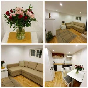 Kuchyň nebo kuchyňský kout v ubytování Studio close to city, Sthlm fair, free parking