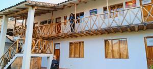 A balcony or terrace at Hostal Miramonti