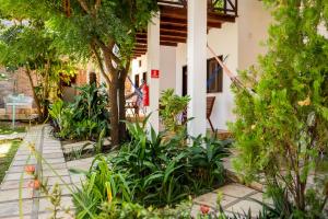 Um jardim em Casa Suiça Brasileira