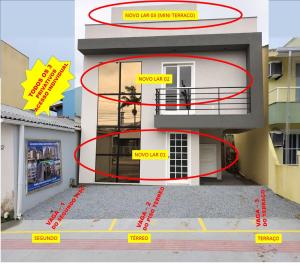 a view of the outside of a house at Novo Lar Garopaba1 in Garopaba