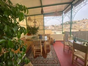 Balkón nebo terasa v ubytování Riad Taj Salma