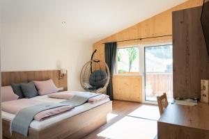Rúm í herbergi á Nagelehof Apartment Bendelstein