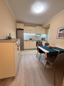 Kuchyň nebo kuchyňský kout v ubytování Cozy apartment near city center