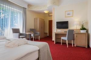 Telewizja i/lub zestaw kina domowego w obiekcie Papuga Park Hotel Wellness Marrakesz & SPA