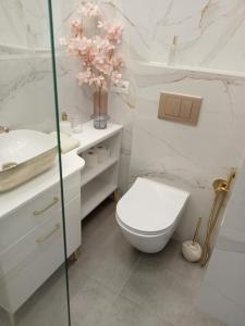 Koupelna v ubytování Apartament nad doliną