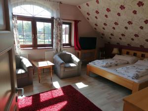 Postel nebo postele na pokoji v ubytování Apartmá 1 Ubytování u kostela, SEDLO
