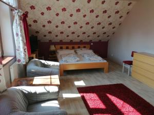 Postel nebo postele na pokoji v ubytování Apartmá 1 Ubytování u kostela, SEDLO
