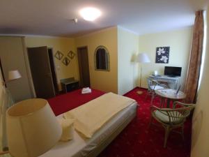 Postel nebo postele na pokoji v ubytování Hotel am Wariner See