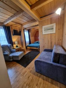 Postel nebo postele na pokoji v ubytování Zajazd Józef
