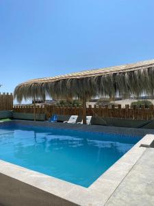 un complejo con piscina y techo de paja en La casa de Diego, en Los Órganos 9 fotos más