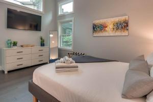 TV a/nebo společenská místnost v ubytování Brand New Modern Asheville Escape