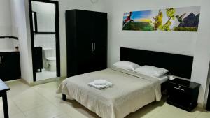 Postel nebo postele na pokoji v ubytování hotel puinawai