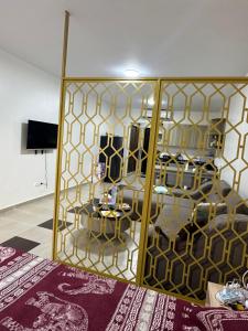 TV a/nebo společenská místnost v ubytování One bedroom Apartment in El karma aqua beach resort Hurgada near El gona