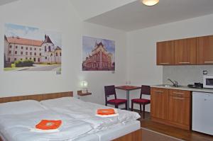 Kuchyň nebo kuchyňský kout v ubytování Hotel Pod Radnicí