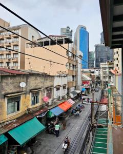 Nespecifikovaný výhled na destinaci Bangkok nebo výhled na město při pohledu z bed and breakfast