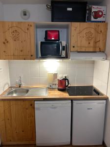 Kuchyň nebo kuchyňský kout v ubytování Rental Apt in Orelle 3 valleys + 4 fotografie