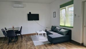 Televízia a/alebo spoločenská miestnosť v ubytovaní Apartman Lena
