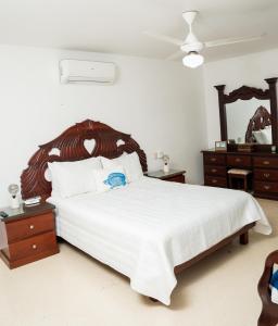 Postel nebo postele na pokoji v ubytování Apartamento Los Anturios en Puerto Plata Bayardo