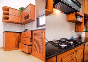 Кухня или мини-кухня в Anuradhapura Peacock Garden Holiday Bungalow
