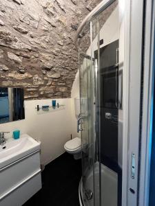 Koupelna v ubytování Casa Limonaia San Rocco