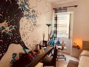 Posezení v ubytování Echoes room 20 minuti dal centro di Firenze