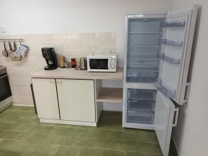 Kuchyň nebo kuchyňský kout v ubytování Byt v řadovém domě