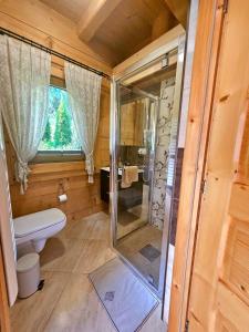 Kúpeľňa v ubytovaní Góralska Chatka 2 Highland Cottage - Split AC, Jacuzzi, Sauna, Private parking, Mountains View, Garden, Zakopane