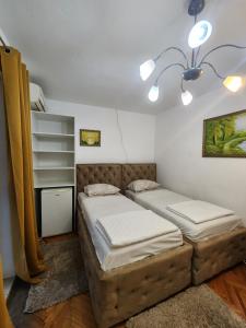 Postel nebo postele na pokoji v ubytování Bozovic Apartments I