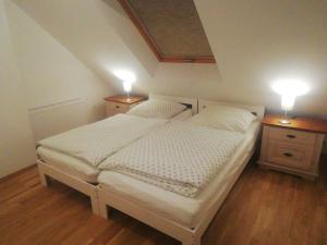 Postel nebo postele na pokoji v ubytování Idyllisches Ferienapartment