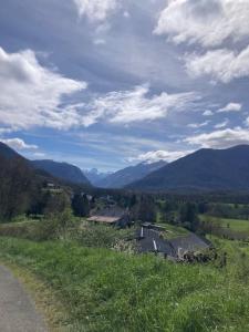 a view of a valley with mountains and a road at Arriu 35 in Bielle