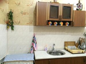 Ett kök eller pentry på Apartment Na Magomayeva 29