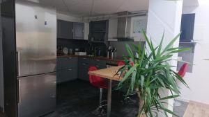 Kuchyň nebo kuchyňský kout v ubytování Ferienwohnung New York