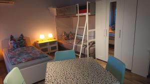 Postel nebo postele na pokoji v ubytování Ferienwohnung New York