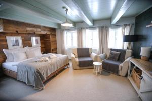 Postel nebo postele na pokoji v ubytování Hotel Bouda Helena