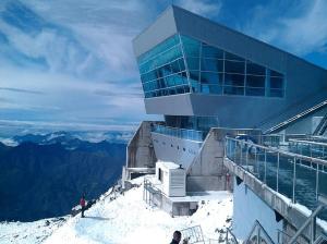 a building on top of a snow covered mountain at HOTEL Nevada Palace in Mérida