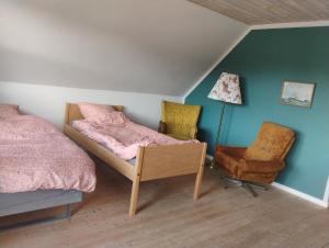 Postel nebo postele na pokoji v ubytování Rødkælkevej's B&B