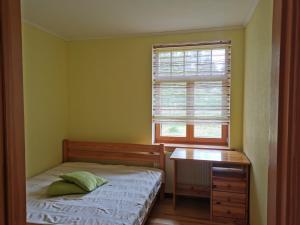 Postel nebo postele na pokoji v ubytování Miers un klusums pie jūras