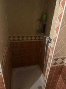 a bathroom with a bath tub and a sink at Apartma Mladinska in Maribor +7 photos