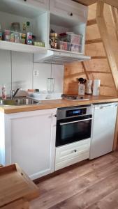 Kuchyň nebo kuchyňský kout v ubytování Tiny house La Grange Inden