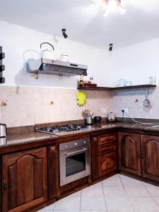 Kuchyň nebo kuchyňský kout v ubytování Bottle Palm Villa