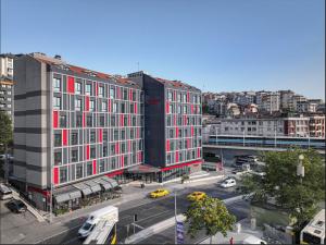 Nespecifikovaný výhled na destinaci Istanbul nebo výhled na město při pohledu z hotelu