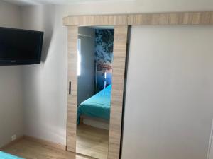 TV a/nebo společenská místnost v ubytování Appartement neuf au calme