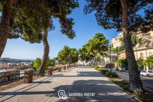 a street in the city of sarajevo at Living Villanova Apartment in Cagliari
