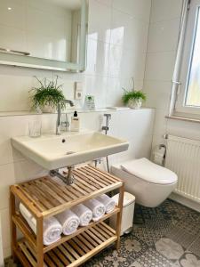 Koupelna v ubytování Gästehaus LINH