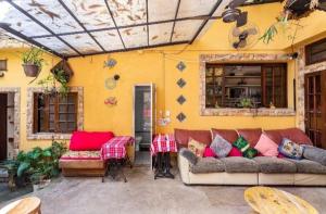 Χώρος καθιστικού στο Hostel Espaço Grajaú