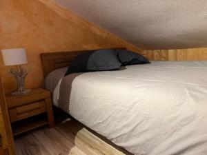 Postel nebo postele na pokoji v ubytování Appartement cosy proche Châtel Portes du soleil - linge inclus