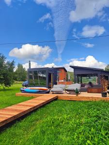 Zahrada ubytování Hurmioru guesthouse near Otepää with sauna