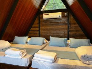 Area soggiorno di Misty Haven A-Frame