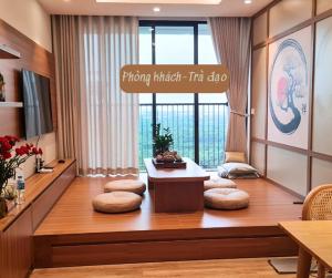 Posezení v ubytování Thảo Ngọc homestay ecopark