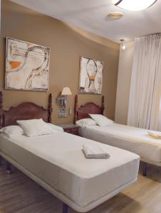 Postel nebo postele na pokoji v ubytování Hostal Los Infantes